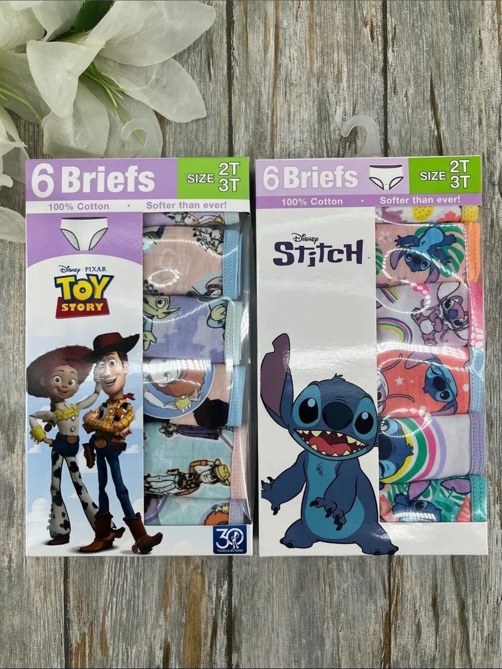 Toddler Cotton Stitch & Toy Story Character Briefs Underwear 2, 6-Packs 2T/3T
